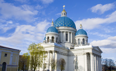 Trinity Cathedral in the city of St. Petersburg of Russia
