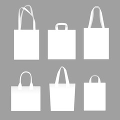 Vector set of canvas bags