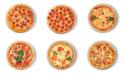 Stoff pro Meter Pizzeria Sechs verschiedene Pizza-Sets für das Menü. Sechs verschiedene Pizza-Sets für das Menü. Fleischpizzas mit 1-2)Pepperoni 3)Pizza Hawaii 4)Mit Meeresfrüchten 5) Margarita 6) Pizza Peperoni Paprika und Wurst