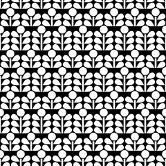 Retro organic background. Seamless pattern.Vector. レトロ植物パターン