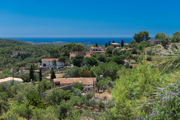 Fototapeta na wymiar Mallorca - Mountain village Galilea in the Tramuntana mountains - 4292