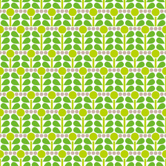 Retro organic background. Seamless pattern.Vector. レトロ植物パターン