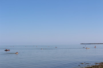 A quiet sea in the morning	