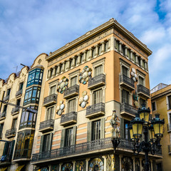 Barcelona Architecture Sunny Day