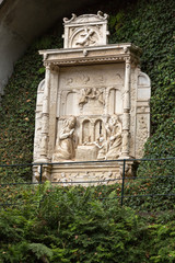 Wainscots -  tiling depicting a nativity scene in Monte Palace Tropical Garden, Funchal, Madeira, Portugal