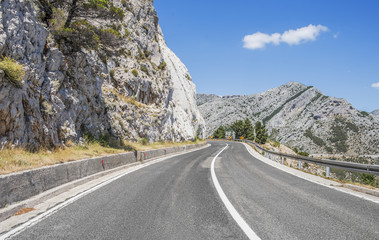 Asphalt highway in a sunny day.