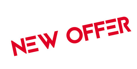 New Offer rubber stamp. Grunge design with dust scratches. Effects can be easily removed for a clean, crisp look. Color is easily changed.
