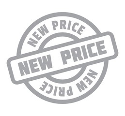 New Price rubber stamp. Grunge design with dust scratches. Effects can be easily removed for a clean, crisp look. Color is easily changed.