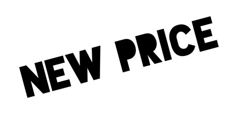 New Price rubber stamp. Grunge design with dust scratches. Effects can be easily removed for a clean, crisp look. Color is easily changed.