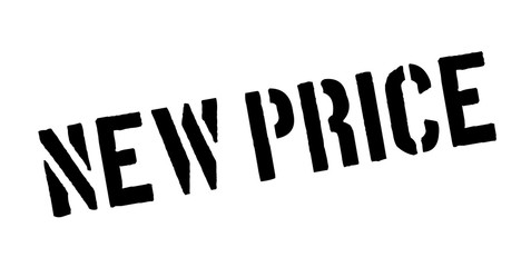 New Price rubber stamp. Grunge design with dust scratches. Effects can be easily removed for a clean, crisp look. Color is easily changed.