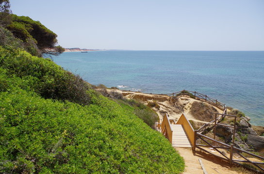 Olhos De Agua beach in algarve, Portugal