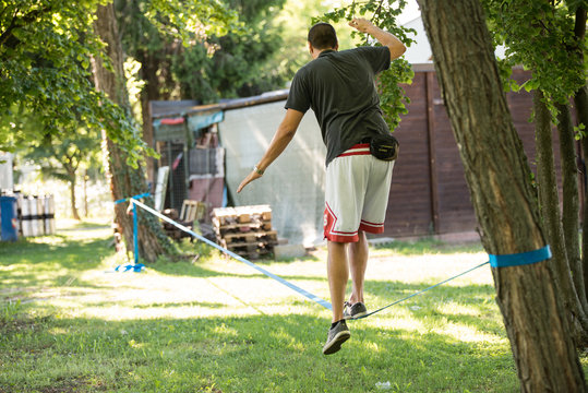 Man who came up on Slackline