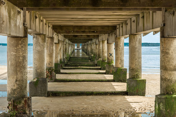 BASSIN D'ARCACHON (France), sous la jetée d'Andernos