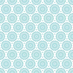Retro, Seamless, Muster, Blumen, Türkis © Jan Engel