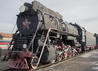 Obraz premium Lokomotywa parowa lokomotywa