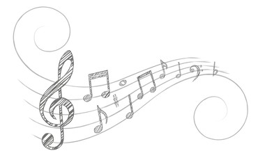 Music notes. 