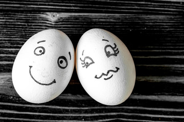 concept human relationships and emotions eggs - romance