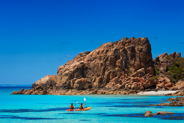 Kayaking at Castle Bay, Western Australia