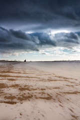 Lake Michigan Ufer im Winter