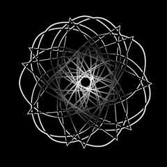 Geometric pattern symmetry symbol fractale pentagram astrology