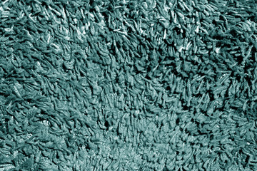 Cyan color carpet pattern.