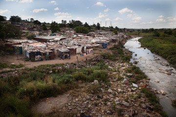 Fototapeta premium Poverty in Johannesburg, South Africa