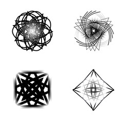 Geometric pattern symmetry symbol fractale pentagram astrology