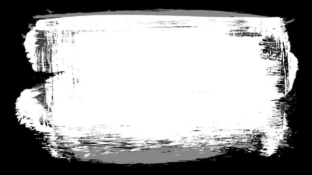 Grunge brush stroke. Abstract hand - painted element. Underline and border design. Seamless looping background. 4K