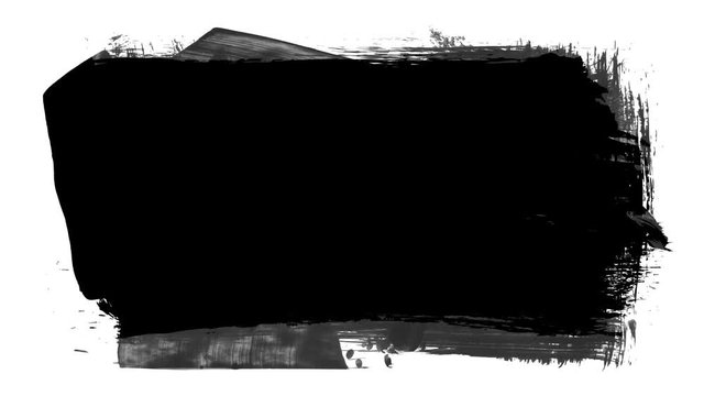 Grunge brush stroke. Abstract hand - painted element. Underline and border design. Seamless looping background. 4K