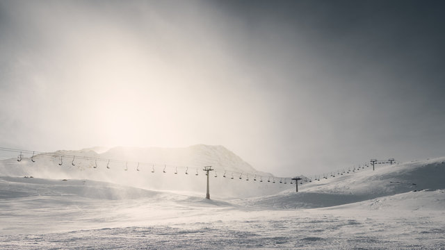 Scenic view of snowy landscape