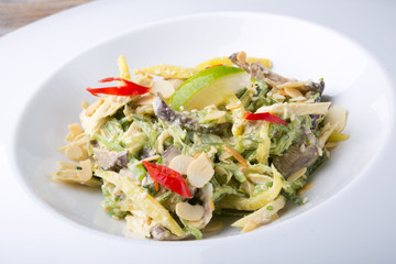 Asian salad with nuts