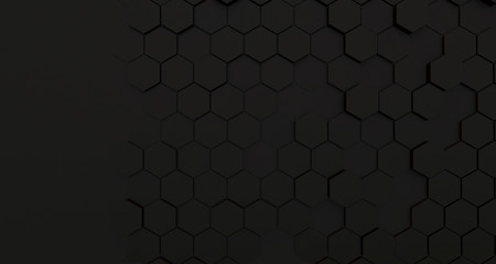 Dark abstract background pattern of hexagons