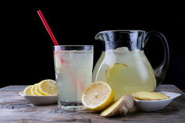 Glass of lemonade