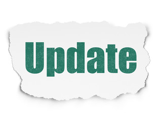 Web development concept: Update on Torn Paper background