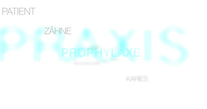 Text Animation. Intro f&uuml;r eine Zahnarztpraxis.