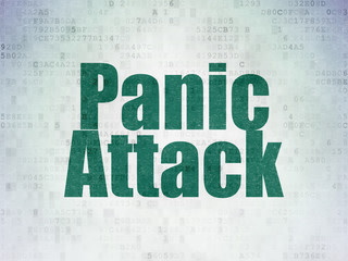 Medicine concept: Panic Attack on Digital Data Paper background