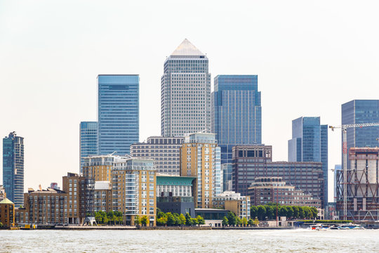 Canary Wharf, a major financial district in London