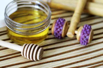 Honey for massage, appliances and a massager