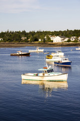 Fototapeta na wymiar Boat House in Southwest Harbor Maine