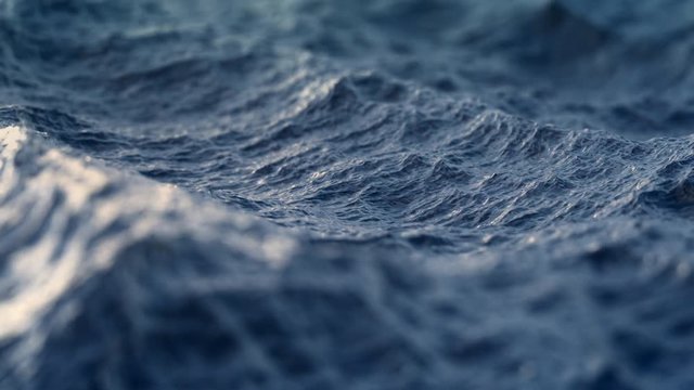 Close up of ocean water surface, loopable