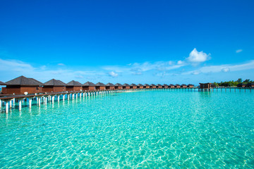 tropical Maldives island with beach