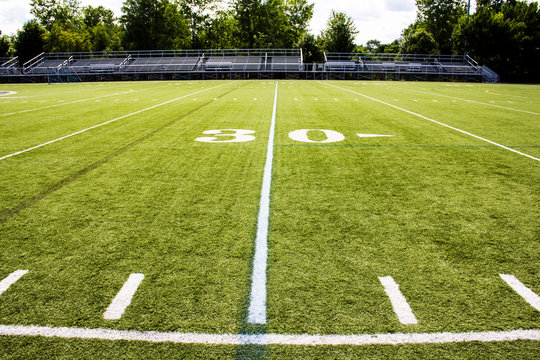 50 yard line of a football field