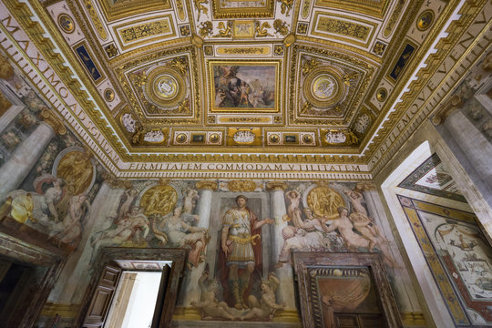 Castle Saint Angelo interior in Rome. Italy on June 2017
