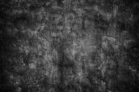 gloomy wall background, black texture cement surface
