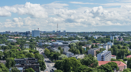 Obraz premium Scenic summer panorama of the city Tallinn, Estonia