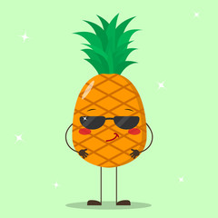 Pineapple in sunglasses.