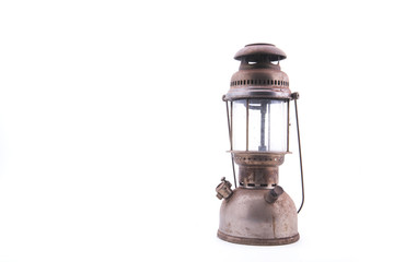 Old lantern isolated on white background