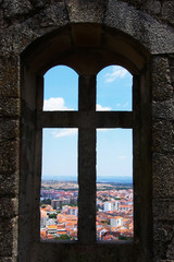 Old window in castle at Portugal