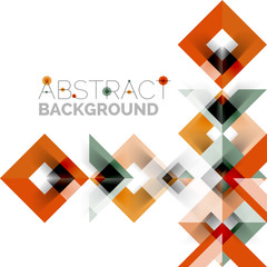 Modern square geometric pattern design on white