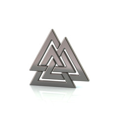 Valknut,silver Viking symbo